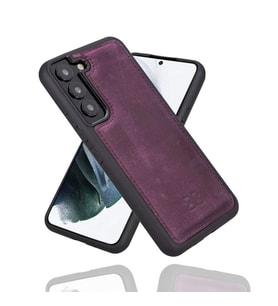 Bouletta Samsung Galaxy S22 Plus Uyumlu Deri Arka Kapak CZ7 Mor
