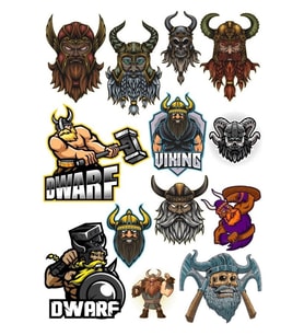 Savaşçı Warior Sticker Set-2 13 Parça Telefon, Tablet, Defter, Laptop Sticker