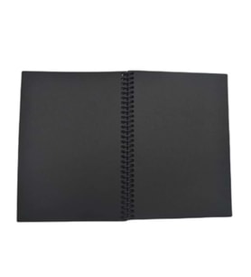 Gürmat Siyah Yapraklı Defter A5 40 Yaprak Spiralli