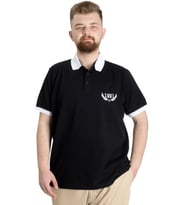 Mode XL Büyük Beden Erkek Polo T-shirt 1991 23341 Siyah
