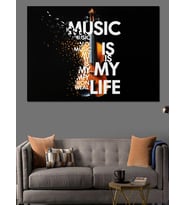 Music Is My Life Dekoratif Kanvas - Mdf Ahşap Tablo