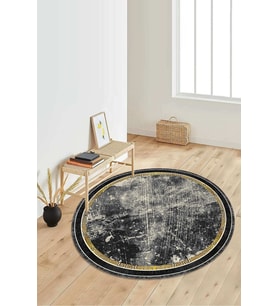 Dijital Baskılı Kaymaz Taban Yıkanabilir Yuvarlak Salon Halısı Koridor Halısı Paspas NDY-HT-1110 (Çok Renkli)