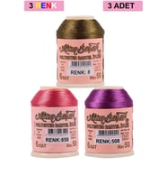 3 Adet Altınbaşak Oya ve Dantel İpi 20 gr - Royaleks - No: 858 - 508 - 008