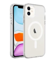 Apple iPhone 12 Kılıf Zore Magsafe Şarj Özellikli Buzlu Transparan C-Pro Sert Kılıf (Renksiz)
