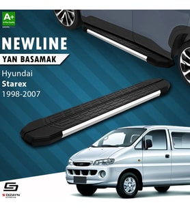 S-Dizayn Hyundai H-1 Starex Uzun Şase NewLine Krom Yan Basamak 213 Cm 1998-2007 A+ Kalite