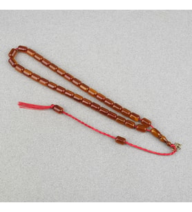 Sıkma Kehribar Kapsül Kesim Omari Sistemli 7x10.5mm Tesbih