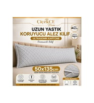Yastık kılıfı alez koruyucu 50x135 kapitone gri