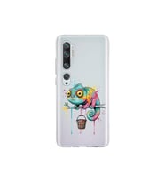 Xiaomi Mi Note 10 ile Uyumlu Splash Bukalemun Tasarımlı Şeffaf Silikon Kılıf