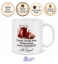 Çayını Demli İçen Arkadaşa Tavşan Kanı Tiryakinin Has Çayı Kupası Hediye