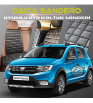 Dacia Sandero Antrasit Renk Tay Tüyü Cepli & Terletmez Sırtlı Oto Koltuk Minder Seti - Koltuk Koruma Kılıfı (ÖN & ARKA TAM SET)