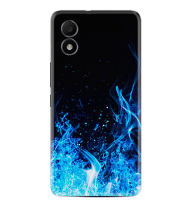 TCL 303 Kılıf Silikon Desen Özel Seri Blue Fire 1678