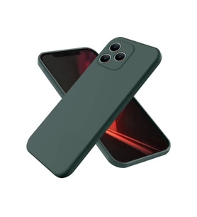 Realme Note 50 4G Kılıf First Silikon - Koyu Yeşil