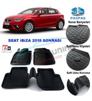 Seat Ibiza Havuzlu 3D Paspas Niken Siyah 2018 Sonrası