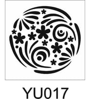 Yuvarlak Desenler Stencil Şablon (25x25) YU-017