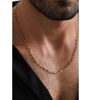 14 K Gold Kaplama 925 Ayar Gümüş Old Money İtalyan Kafes Kolye