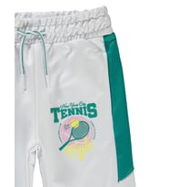 Civil Girls Tenis Baskılı 2-5 Yaş Eşofman Altı - Beyaz 5-6 Yaş
