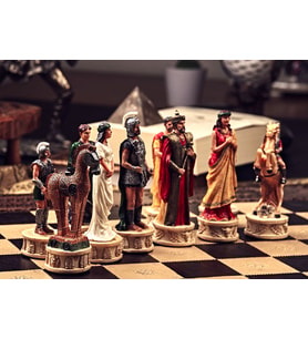 Sparta - Truva Satranç Takımı (Şah 11 cm) – Truva Savaşı’nın Efsanevi Çatışması (Sadece Figür)