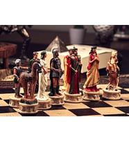 Sparta - Truva Satranç Takımı (Şah 11 cm) – Truva Savaşı’nın Efsanevi Çatışması (Sadece Figür)
