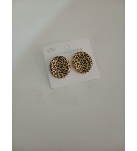 Leopar Desenli Yeni Sezon Küpe (Sarı)