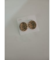 Leopar Desenli Yeni Sezon Küpe (Sarı)