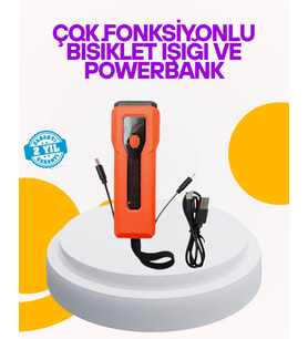 Su Geçirmez Bisiklet Işığı 5000 Mah Powerbankli Ön Far