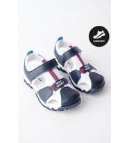 Muggo TWEETY Garantili Günlük Ortopedik Hafif Taban Önü Kapalı Cırtlı Unisex Çocuk Sandalet (Lacivert-Beyaz)