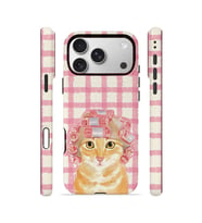 iPhone 17 Pro Vorian Çift Katmanlı MagSafe Kılıf Pink Picnic Cat