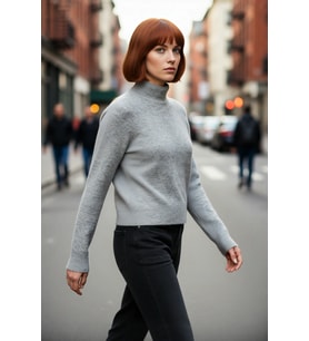 Kadın Oversize Dik Yaka Triko Kazak Reglan Kol Kışlık Günlük Şıklık Sunan Bordo Basic Tasarım