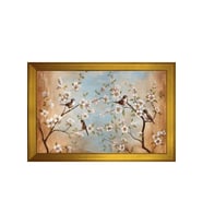 Hayvanlar Temalı Kanvas Tablo 80 x 110 cm Gold Çerçeve