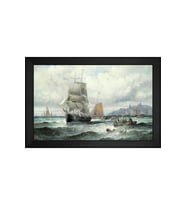 Manzara Temalı Kanvas Tablo 50 x 70 cm Siyah Çerçeve