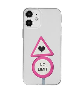 Iphone 12 Uyumlu No Limit Tasarımlı Şeffaf Telefon Kılıfı