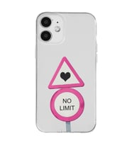 Iphone 12 Uyumlu No Limit Tasarımlı Şeffaf Telefon Kılıfı