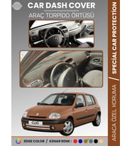 RENAULT CLIO 2 EKRANLI + ÇUKURLU (2001-2012) Torpido Örtüsü Ön Göğüs Koruma Torpido Koruma