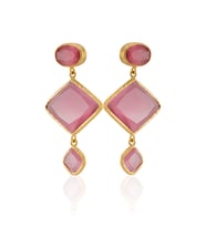 Kadir Jewellery 22 Ayar Altın Kaplama Kadın Sallantılı Küpe -El İşçiliği Ve Hipoalerjenik Küpe
