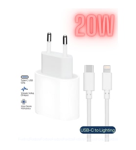 Fds iPhone Şarj Aleti - Adaptör - Kablo - Lighting 20W iPhone 6 7 8 X 11 12 13 14 Pro Max Plus