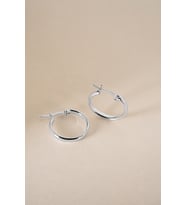 925 Ayar Gümüş Rodyum Kaplama Oval 20 mm Şarnel Halka Küpe