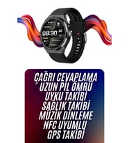 Pilelistore  Amoled Ekran Akıllı Saat Üç Kordonlu İOS Android Uyumlu