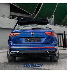 VW Tiguan R-Line Mk2 Facelift 2020-2024 Arka Tampon Sağ Sol Flap (2 Parça) (Siyah)