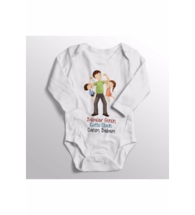 Unisex Bebek Beyaz Babalar Günün Kutlu Olsun Canım Babam Zıbın