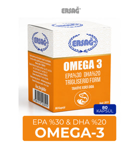 ERSAĞ Omega 3 Takviye Edici Gıda 80 Kapsül