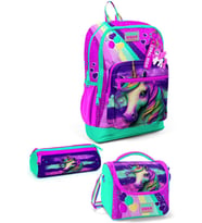 Coral High Kids Pembe Su Yeşili Unicorn Desenli 3'lü Okul Çanta Seti SET0123758