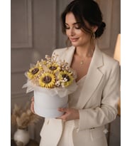 Mumelia Ayçiçeği Bahçesi - Doğal Soya Mum Buketi