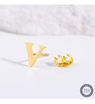 14 Ayar Altın V Harf Küpe 0,44 gr