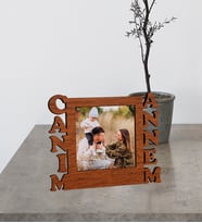 Annelere Özel Canım Annem Tasarımlı Ahşap Mdf Fotoğraflı Çerçeve