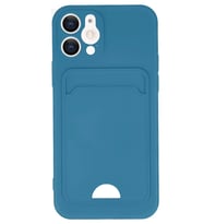 Newface Apple iPhone 12 Kılıf Kelvin Kartvizitli Silikon - Mavi