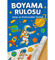 Haydi Dekor  Uzayı Keşfediyorum – 5 Metre Dev Uzay Temalı Boyama Rulosu   Çocuklar İçin Astronot, Gezegen ve Yıldızlı Boyama Kağıdı   Okul Öncesi Eğitim, Sanat Etkinliği ve Eğlenceli Aktivite (Doğal Beyaz)