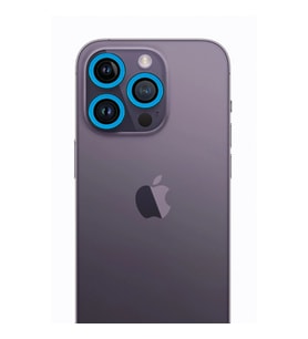 Apple İphone 13 Pro Max Neon Fosforlu Kamera Lens - Mavi