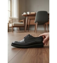 Enoch Erkek Siyah Hakiki Deri Klasik Ayakkabı Tam Perfore Detaylı Saya Ve Comfort Tabanlı Bağcıklı Model