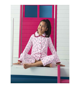 Kız Çocuk Interlok Pembe Pijama Takımı