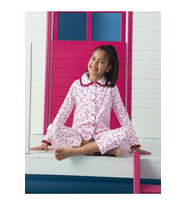 Kız Çocuk Interlok Pembe Pijama Takımı